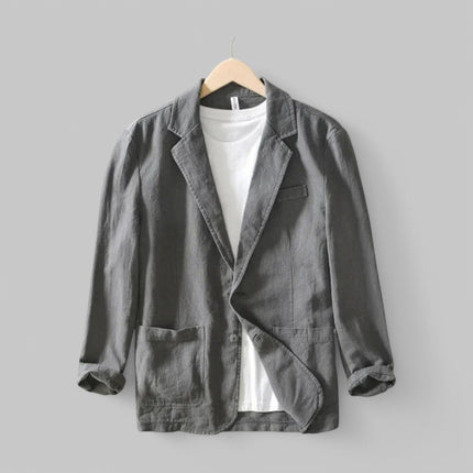 Men’s Lightweight Textured Notched Blazer