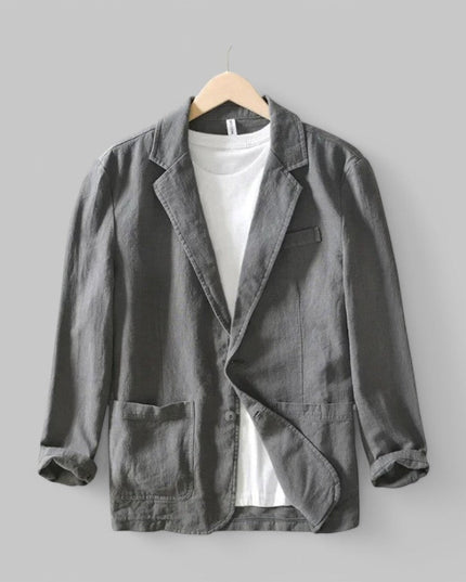 Men’s Lightweight Textured Notched Blazer
