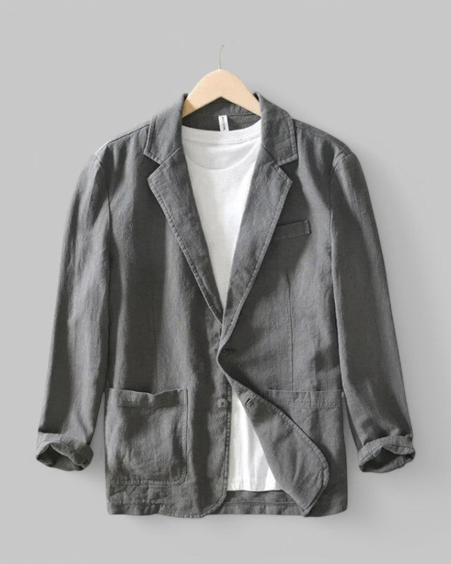 Men’s Lightweight Textured Notched Blazer