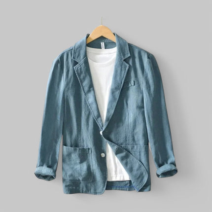 Men’s Lightweight Textured Notched Blazer