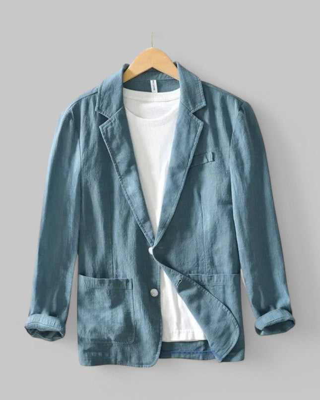 Men’s Lightweight Textured Notched Blazer