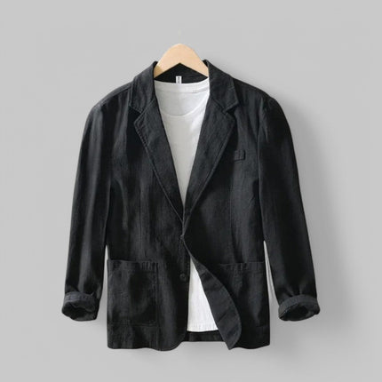 Men’s Lightweight Textured Notched Blazer