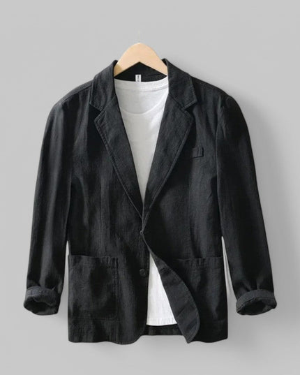 Men’s Lightweight Textured Notched Blazer
