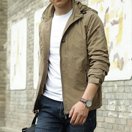 Men’s Lightweight Zip-Up Hooded Jacket
