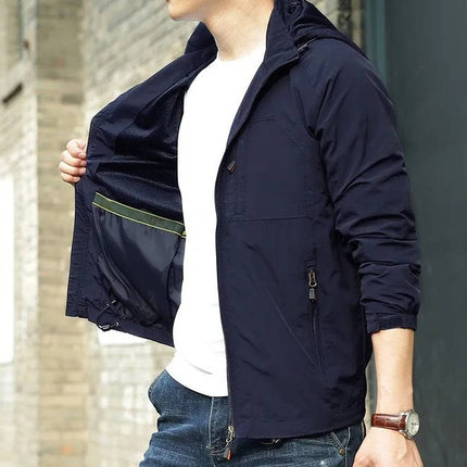 Men’s Lightweight Zip-Up Hooded Jacket