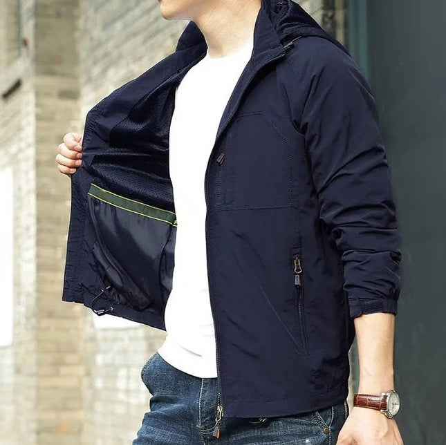 Men’s Lightweight Zip-Up Hooded Jacket