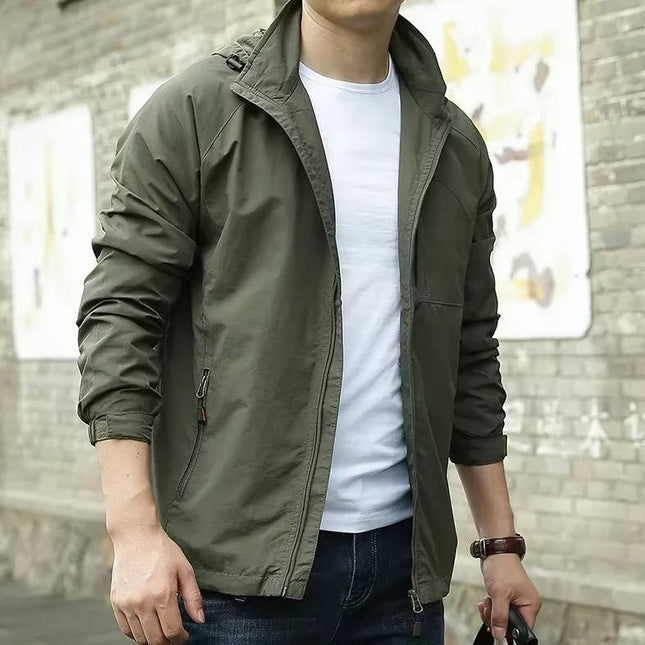 Men’s Lightweight Zip-Up Hooded Jacket
