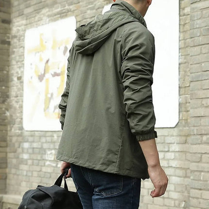 Men’s Lightweight Zip-Up Hooded Jacket
