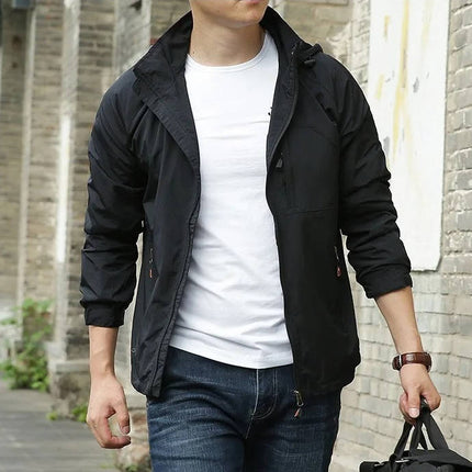 Men’s Lightweight Zip-Up Hooded Jacket