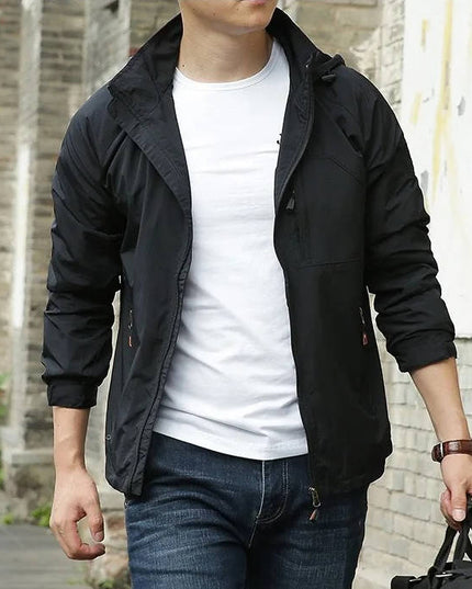 Men’s Lightweight Zip-Up Hooded Jacket