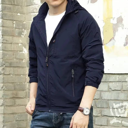 Men’s Lightweight Zip-Up Hooded Jacket