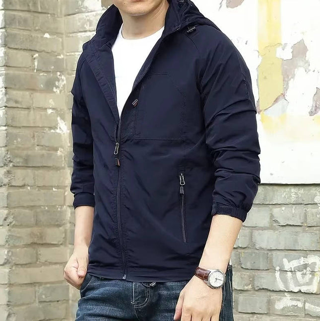 Men’s Lightweight Zip-Up Hooded Jacket