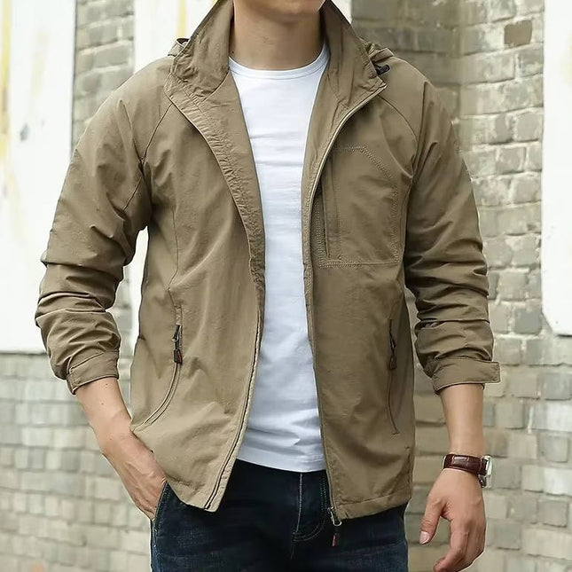 Men’s Lightweight Zip-Up Hooded Jacket