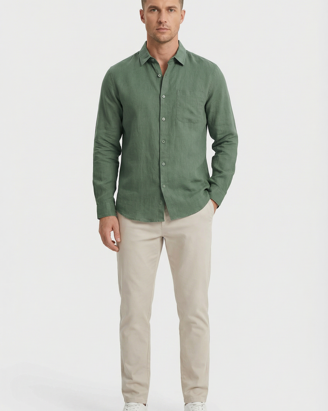 Men’s Long Sleeve Pocket Shirt