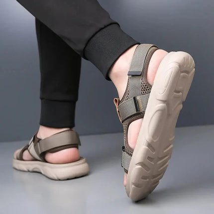 Men’s Mesh Panel Strap Sandals