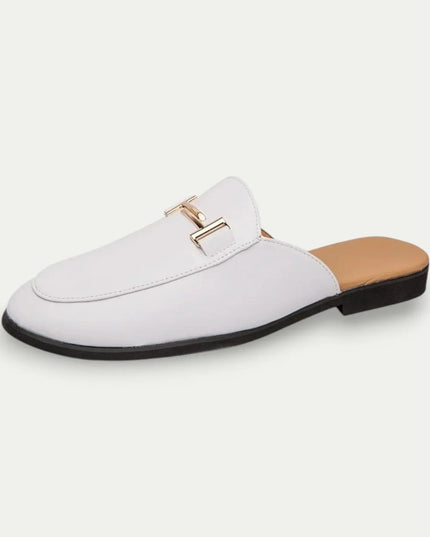 Men’s Metal Detail Mule Loafers