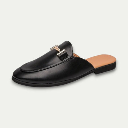Men’s Metal Detail Mule Loafers