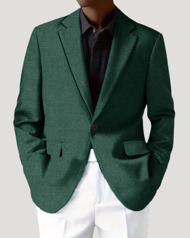Men’s Micro-Texture Notched Blazer