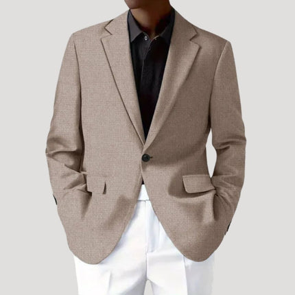Men’s Micro-Texture Notched Blazer