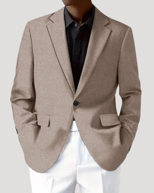 Men’s Micro-Texture Notched Blazer