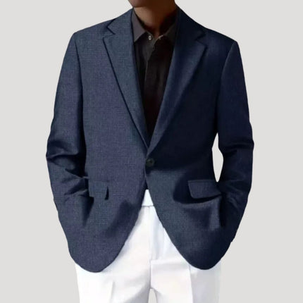 Men’s Micro-Texture Notched Blazer