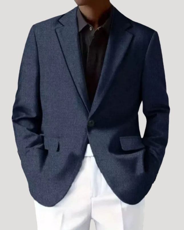 Men’s Micro-Texture Notched Blazer