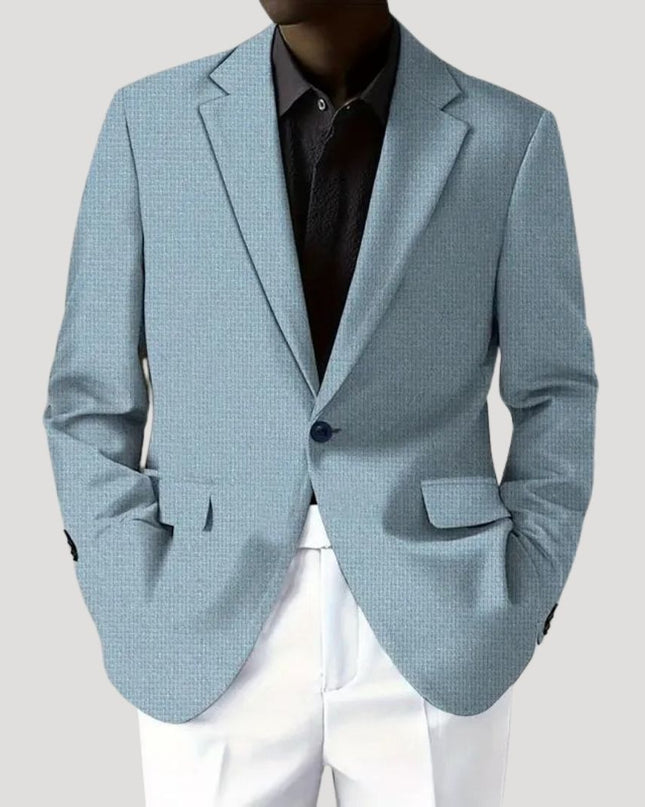 Men’s Micro-Texture Notched Blazer