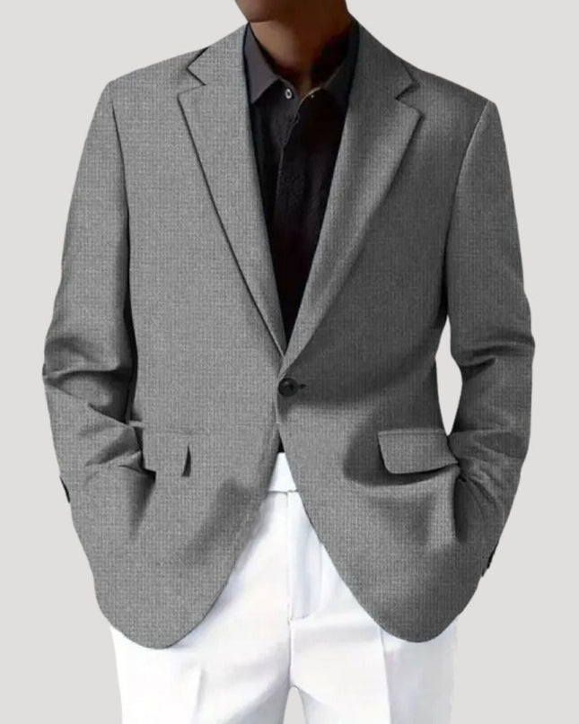 Men’s Micro-Texture Notched Blazer
