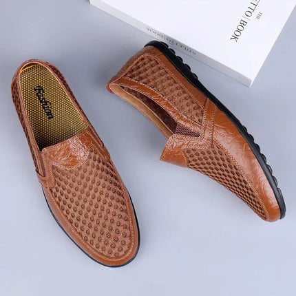 Men’s Perforated Slip-On Casual Loafers