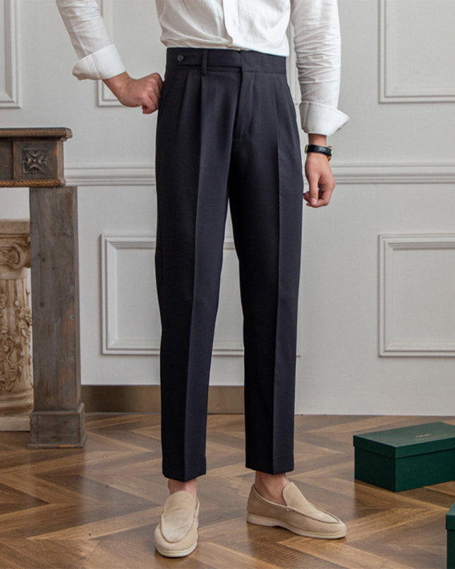 Men’s Pleated High Waist Pantalon