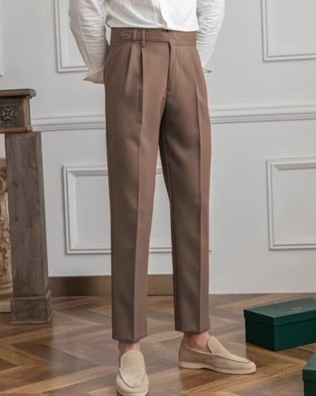 Men’s Pleated High Waist Pantalon