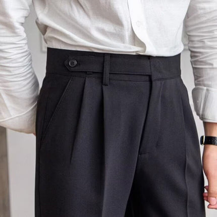 Men’s Pleated High Waist Pantalon