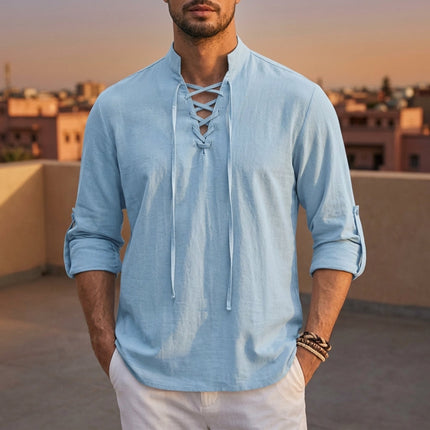 Men’s Relaxed Lace Up Shirt