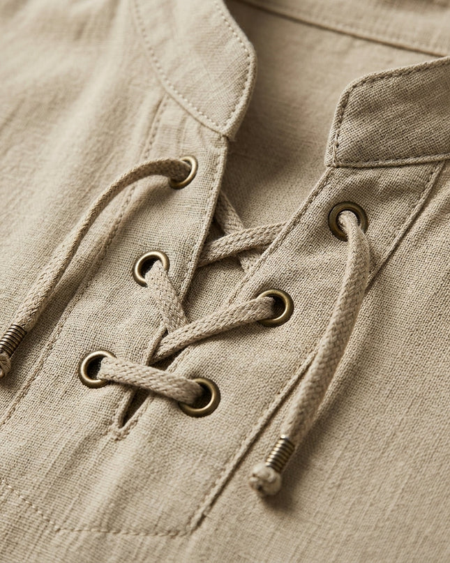 Men’s Relaxed Lace Up Shirt