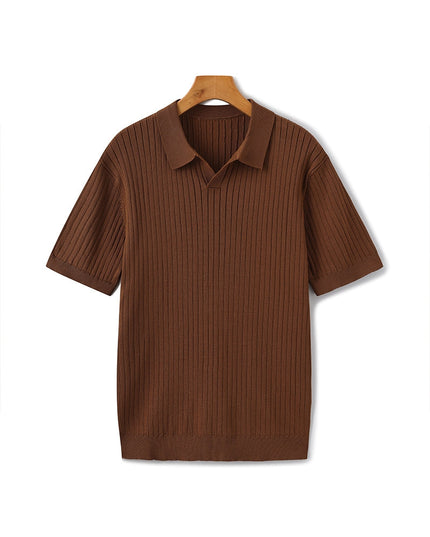Men’s Ribbed Knit Polo