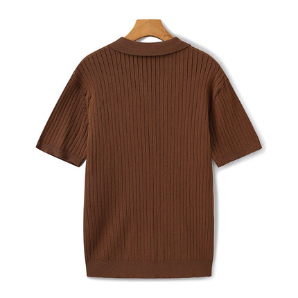 Men’s Ribbed Knit Polo