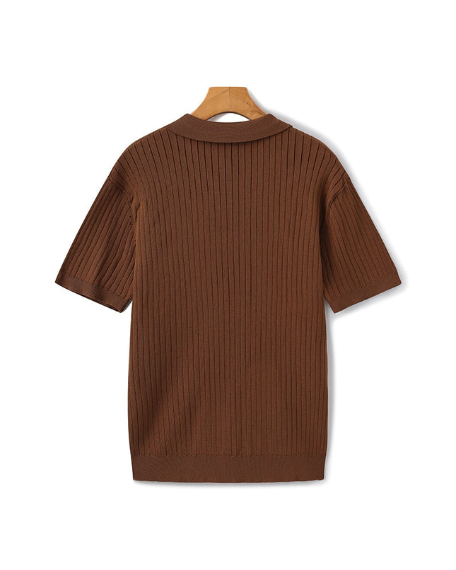 Men’s Ribbed Knit Polo