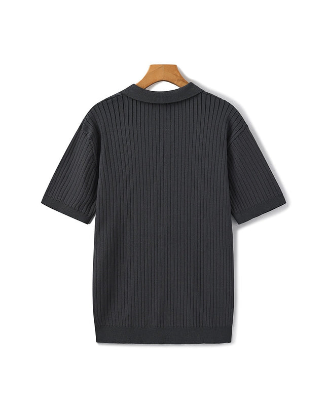 Men’s Ribbed Knit Polo