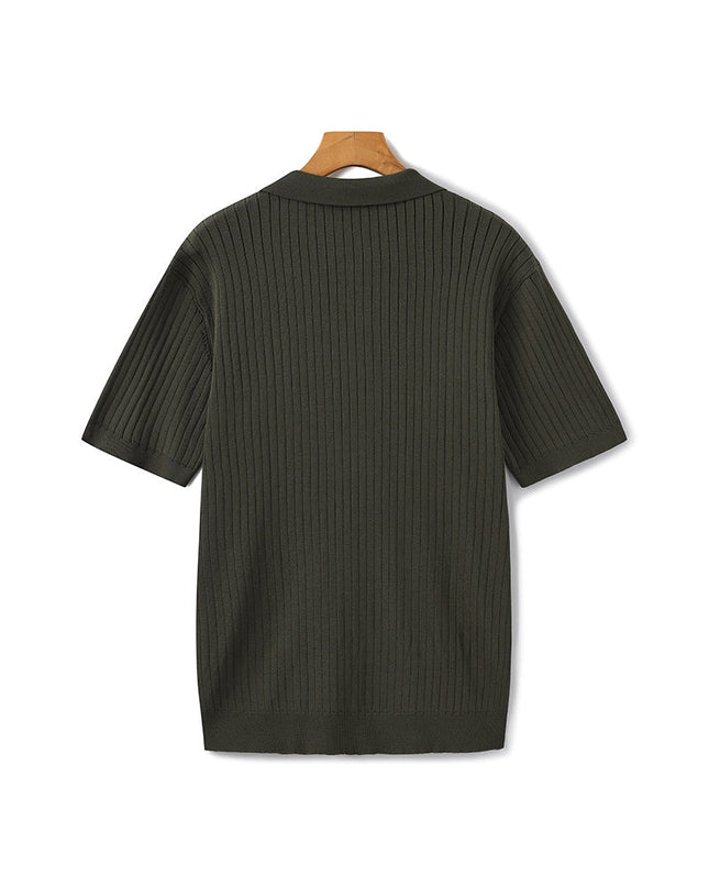 Men’s Ribbed Knit Polo