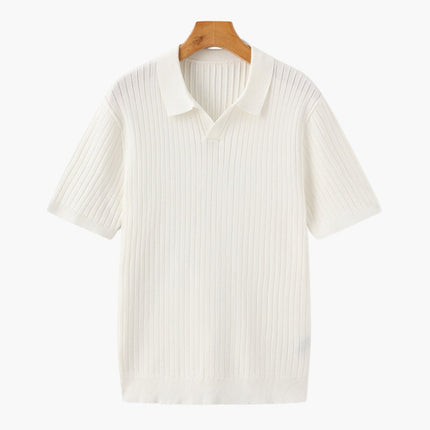 Men’s Ribbed Knit Polo