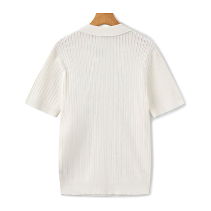 Men’s Ribbed Knit Polo