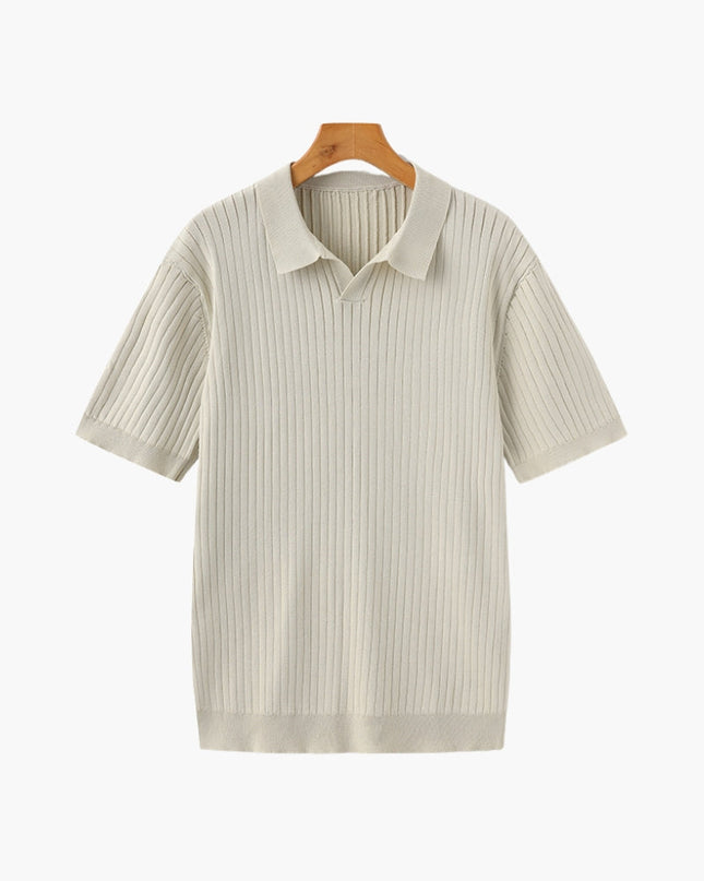 Men’s Ribbed Knit Polo