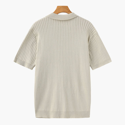Men’s Ribbed Knit Polo