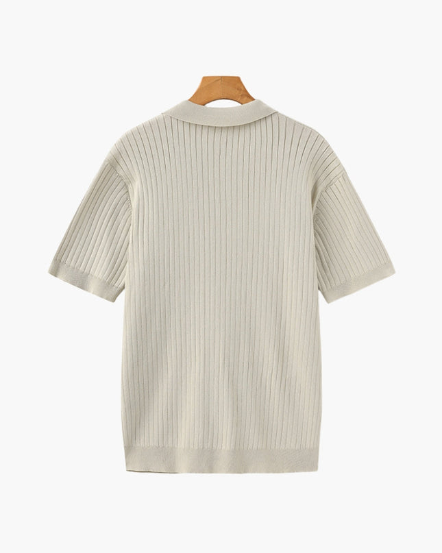 Men’s Ribbed Knit Polo
