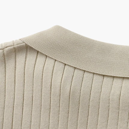 Men’s Ribbed Knit Polo