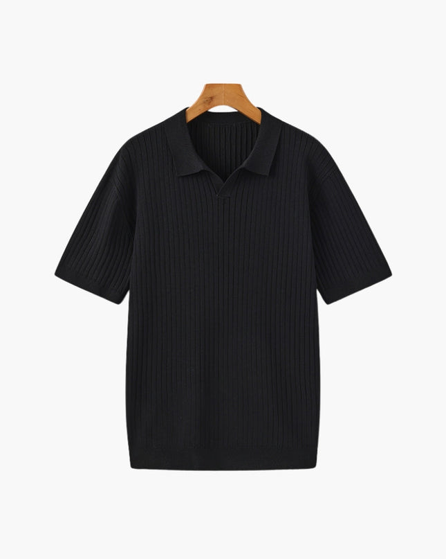 Men’s Ribbed Knit Polo