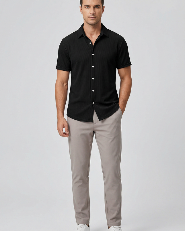 Men’s Ribbed Short Sleeve Shirt