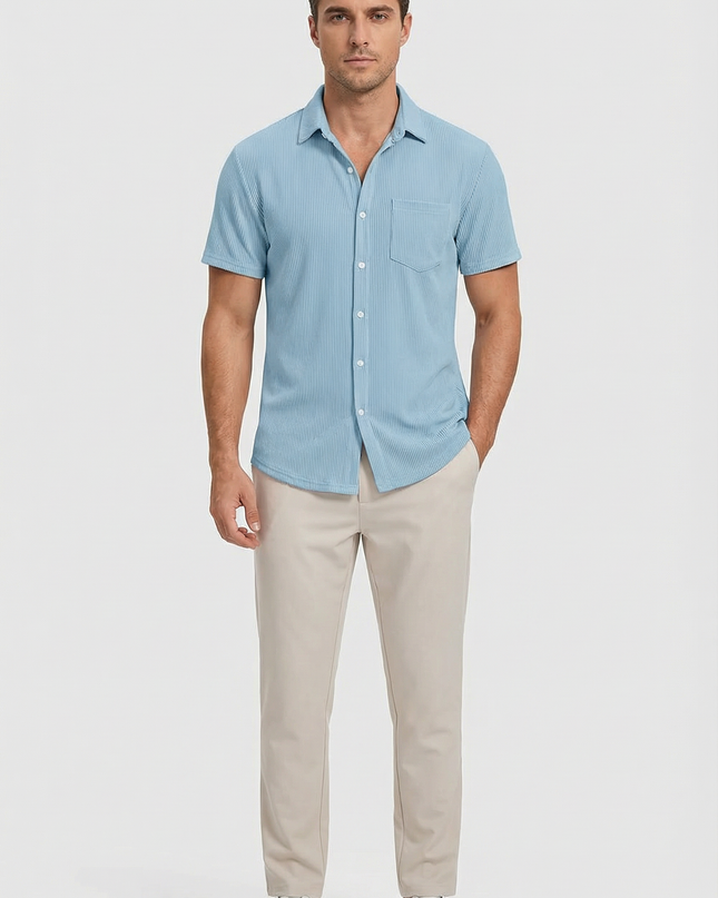 Men’s Ribbed Short Sleeve Shirt
