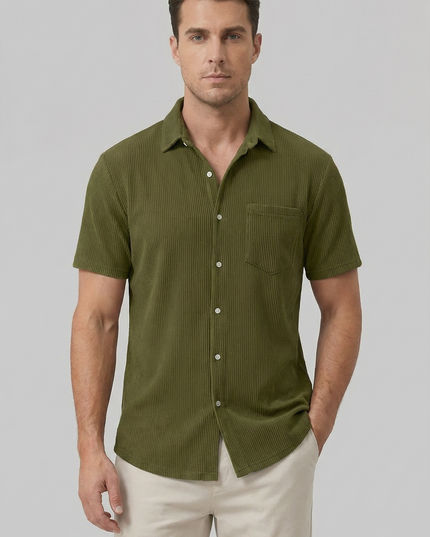 Men’s Ribbed Short Sleeve Shirt
