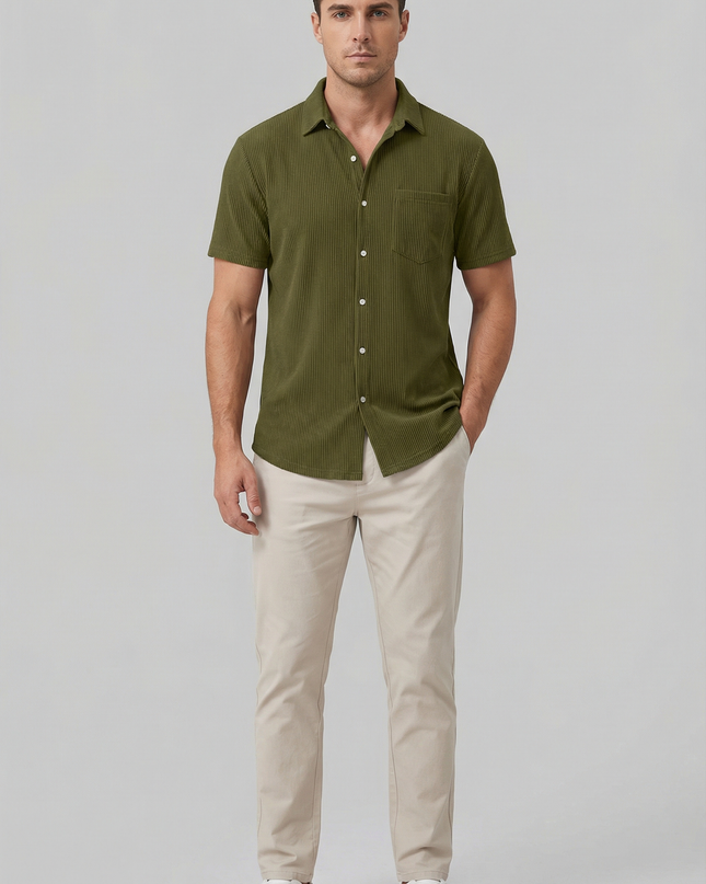 Men’s Ribbed Short Sleeve Shirt